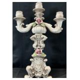Vintage Capodimonte 3-Light Candelabra