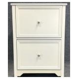White Two Drawer File Cabinet