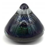 HL Murat Controlled Bubble Art Glass Paperweight