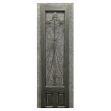 Wooden Scroll Metal Door Panel Style Wall Art