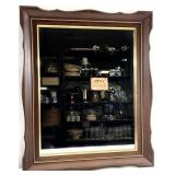 Vintage Wooden Framed Wall Mirror