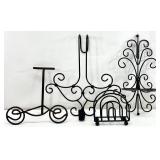 4pc Scroll Metal Home Decor