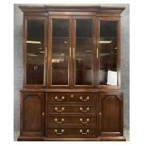 Hekman Mahogany Breakfront China Cabinet