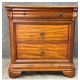Cherry Three Drawer Nightstand