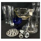 Vintage Glass Bowl, Vase, Flower Frog & More