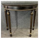 Paint Decorated Demilune Console Table