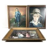 3pc Antique / Vintage Art Prints