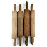 4 Vintage Wooden Rolling Pins