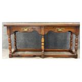 Pine Stretcher Base Console Table