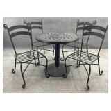 Metal Patio Table & 4 Chairs