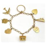 14K Gold Charms & Bracelet