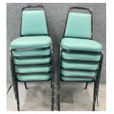 10pc Commercial Stacking Chairs, Green