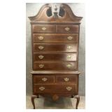 Cherry Full Bonnet Top Highboy
