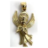 14K Gold Angel Pendant
