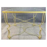 Metal Frame Glass Top Breakfast Table