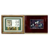 2pc Framed Carousel Horse Art & Stamp Art