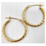 14K Gold Hoop Earrings
