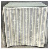 Glass Top Fabric Side Table