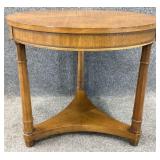 Round Fruitwood Accent Table