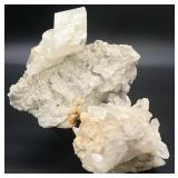 2 Natural White Quartz Crystal Clusters