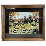 Needlepoint Hunt Scene Wall Art