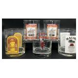 5pc Branded Liquor Advertising Glasses