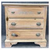 Whitewashed Pine Stone Top Stand