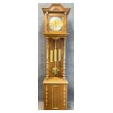 Oak Open Tall Case Clock