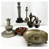 Vintage Tibetan Kettles, Candlestick & More