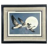 S/N Paul McGehee, Canadian Moonlight, Geese Art