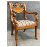 Mahogany Eagle Carved Arm Chair