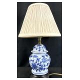 Small Chinese Blue & White Porcelain Lamp