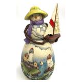 Jim Shore Cool Coastal Greetings Snowman