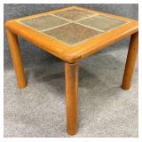 Mid Century Teak Slate Top Table