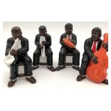 4pc African American Musician Figurines