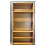 6ft Teak Veneer Bookcase