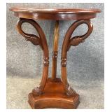 Mahogany Swan Neck Side Table