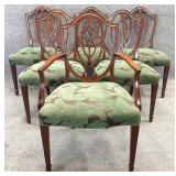 6 Mahogany Shield Back Chairs
