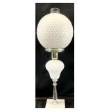 Hobnail Glass Hurricane Lamp