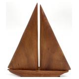 Carved Wood Sailboat Figure