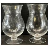 2 XL Hurricane Glass Vases
