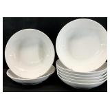 8 Pillivuyt Coupe Porcelain Pasta Bowls