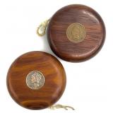 2 Yo-Yos Embedded Liberty Dime & Indian Head Penny