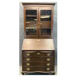 Mahogany Ball in Claw Bookcase Secretary