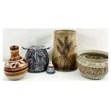 Asst Pottery Vases, Planters & More
