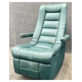 Vintage Green Leather Recliner