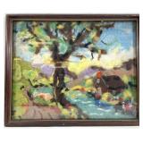 Needle Felted Fabric Landscape Art