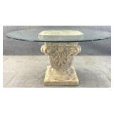 60in Round Glass Top Table