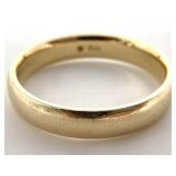 14K Gold Wedding Band, Sz 9