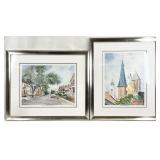2 New Bern, NC Townscape Art Prints